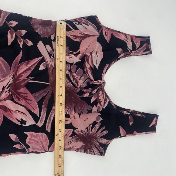 Style Midnight Velvet Dress Size Medium Midi Dress Floral Fairy Sharkbite Hem - Picture 10 of 13